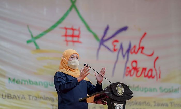 Begini Pesan Gubernur Khofifah kepada Peserta Perkemahan Moderasi Beragama Begini Pesan Gubernur Khofifah kepada Peserta Perkemahan Moderasi Beragama
