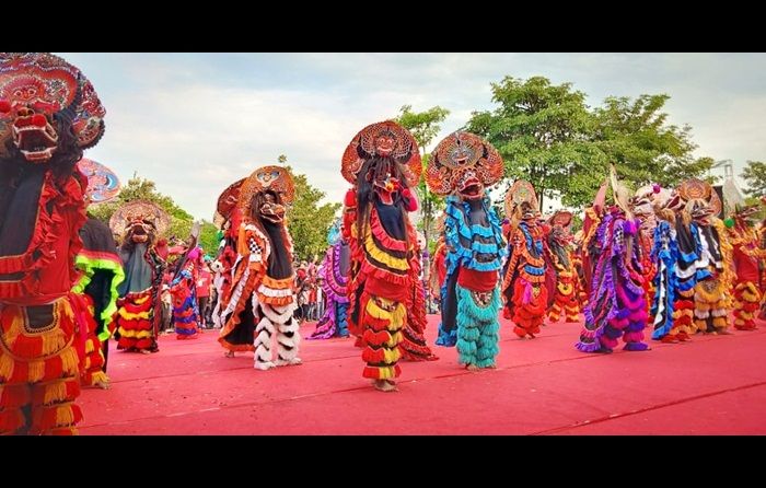 Tari Seribu Barong Tutup Pekan Budaya Kabupaten Kediri 2018