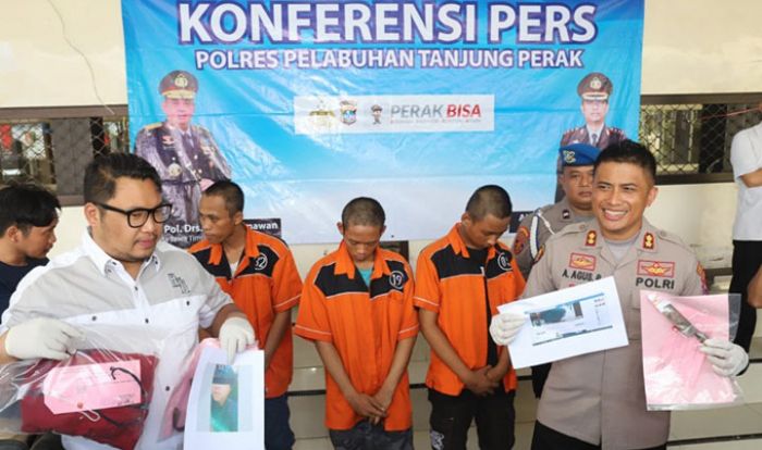 Polres Pelabuhan Tanjung Perak Bekuk Komplotan Curanmor Polres Pelabuhan Tanjung Perak Bekuk Komplotan Curanmor