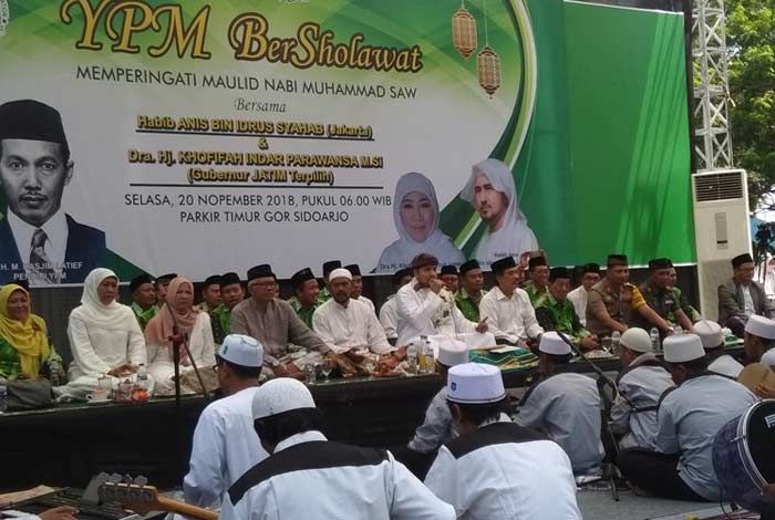 YPM Bersalawat Dihadiri Khofifah, Cak Nur, dan Kapolresta Sidoarjo