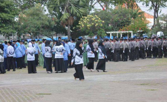 Waduh, Upacara Belum Selesai, Sejumlah PNS di Tuban sudah Bubarkan Diri