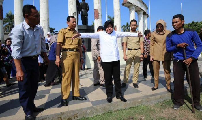 Wali Kota Risma Terus Percantik Kawasan Tugu Pahlawan