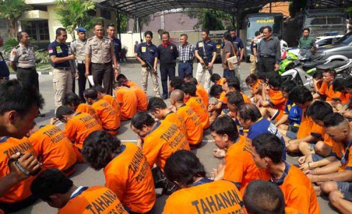 Polres Gulung 100 Pelaku Kejahatan yang Malang Melintang di Gresik Polres Gulung 100 Pelaku Kejahatan yang Malang Melintang di Gresik