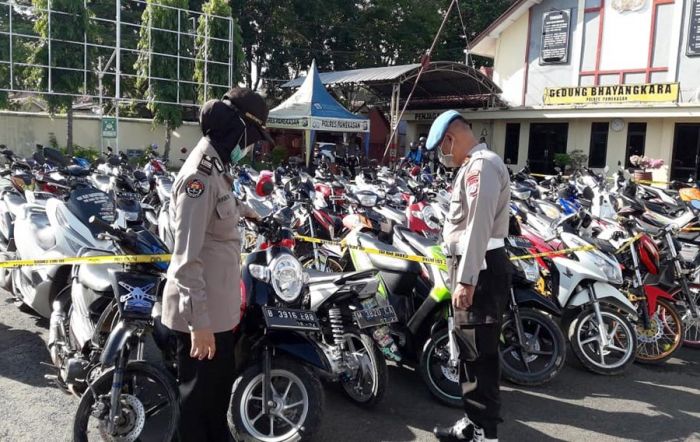 Razia Balap Liar, 113 Motor Diamankan Polres Pamekasan