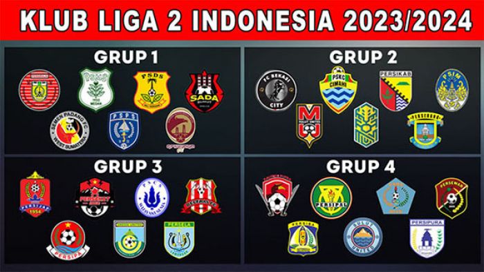 Daftar Tim dan Pembagian Grup Liga 2 2023/2024
