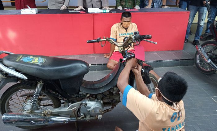 Sasar Tukang Ojek, Dua Spesialis Maling Motor Asal Kerek Didor Polisi