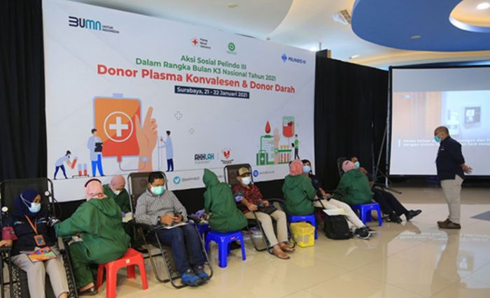 Pelindo III dan PMI Gelar Donor Plasma Konvalesen, Diikuti 250 Penyintas Covid-19