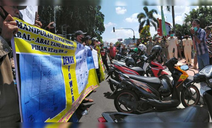 Audiensi Soal IMB Tower Dengan KPTSP Kota Blitar Deadlock, Warga Kembali Berunjuk Rasa