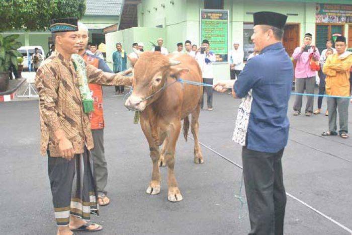 Makorem 081/DSJ Madiun Gelar Salat Idul Adha dan Serahkan Kurban