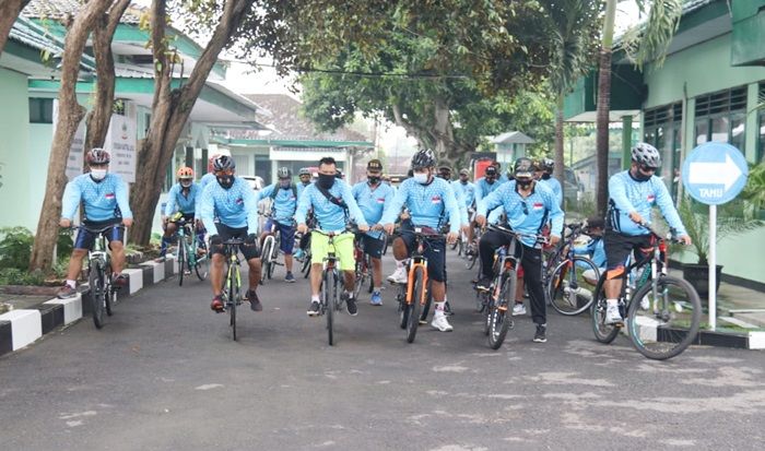 Pererat Silaturahim Antar Instansi, Dandim Ngawi Gelar Gowes Bareng