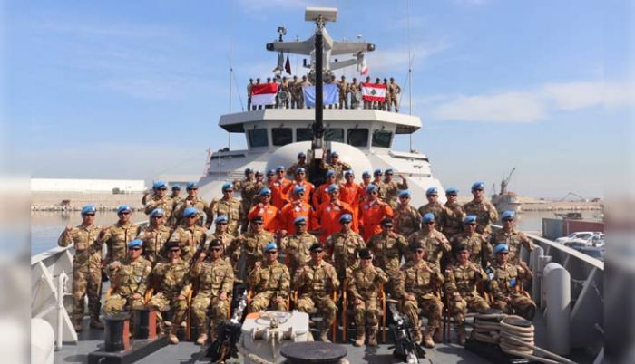 KRI Sultan Hasanuddin-366 Terima Kunjungan Komandan PMPP TNI di Lebanon