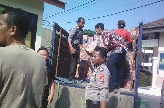 Bantu Korban Bencana di Sulteng, Polresta Sidoarjo Kirim 8 Truk Sembako