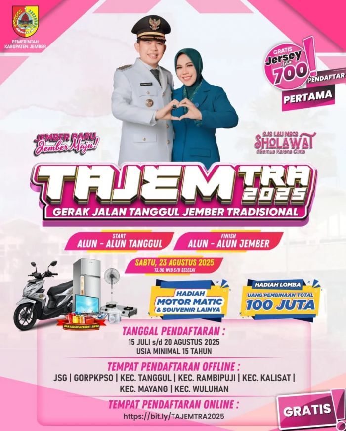 Antusias Tinggi, Dispora Jember: Pendaftar Tajemtra 2025 Sudah Lebih dari 2000 Peserta
