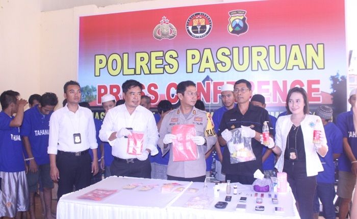 Gulung Puluhan Pengguna Sabu, Polres Pasuruan Amankan Seorang Oknum PNS