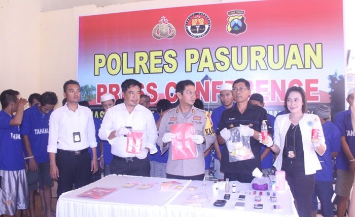 ​Gulung Puluhan Pengguna Sabu, Polres Pasuruan Amankan Seorang Oknum PNS