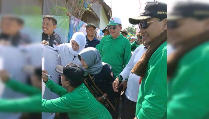 Jalan Sehat, Bupati Pasuruan Sosialisasikan Wak Muqidin: Wayahe Kumpul Mbangun TPQ dan Madin