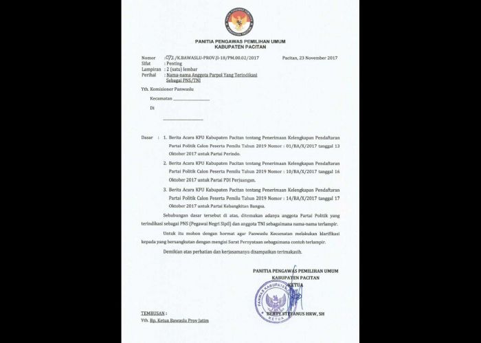 Satu Anggota TNI di Pacitan Diduga Terdaftar Kader Parpol, Ini Jawaban Pasi Intel Kodim 0801 Satu Anggota TNI di Pacitan Diduga Terdaftar Kader Parpol, Ini Jawaban Pasi Intel Kodim 0801