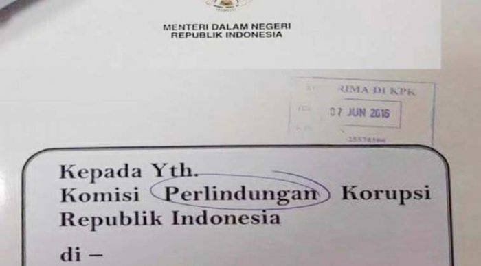 Heboh Surat Kemendagri ke KPK yang Ditulis Komisi Perlindungan Korupsi Heboh Surat Kemendagri ke KPK yang Ditulis Komisi Perlindungan Korupsi