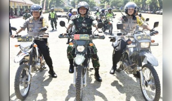 TNI, Polri, dan Satpol PP Kabupaten Pasuruan Apel Kesiapan Pengamanan