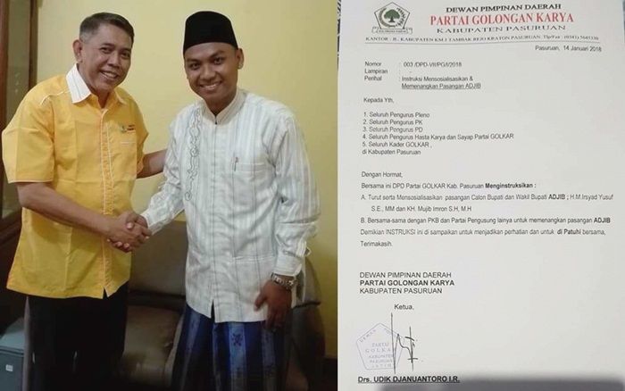 DPD Golkar Pasuruan Terbitkan Surat Instruksi Pemenangan Pasangan Adjib DPD Golkar Pasuruan Terbitkan Surat Instruksi Pemenangan Pasangan Adjib