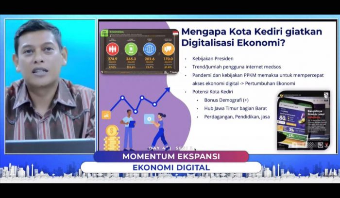 Wali Kota Kediri Bagikan Pengalaman Pemanfaatan Strategi Digitalisasi dalam Economic Outlook 2022