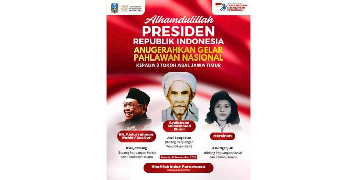 Gubernur Khofifah Apresiasi Penetapan 3 Tokoh dari Jawa Timur sebagai Pahlawan Nasional