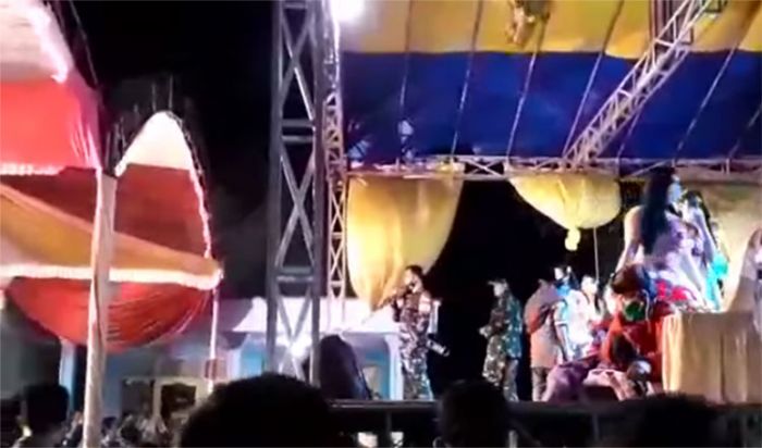 Hiburan Orkes Dangdut di Kabupaten Probolinggo Dibubarkan Petugas