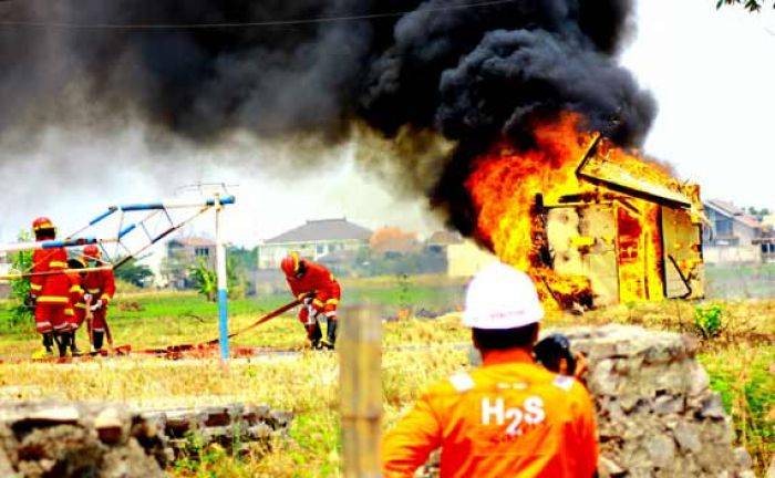 Antisipasi Gas Mematikan, Kodim Bojonegoro Gelar Simulasi di JOB P-PEJ