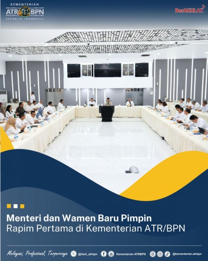 Rapat Pertama Kementerian ATR/BPN di Era Prabowo Rapat Pertama Kementerian ATR/BPN di Era Prabowo