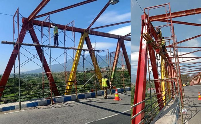 Percantik Jembatan Kali Lanang, DPUPR Lakukan Pengecatan dan Rencana Pasang Lighting