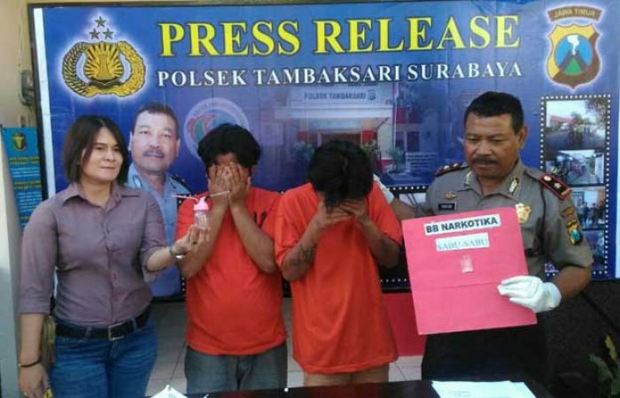 Dua Budak Sabu Diciduk Satreskrim Polsek Tambaksari saat sedang Pesta