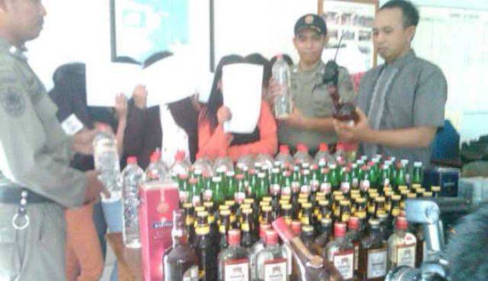 Satpol PP Gresik Panen PSK dan Miras Satpol PP Gresik Panen PSK dan Miras