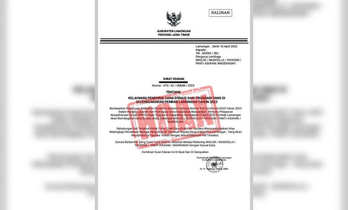Begini Respons Pemkab Lamongan soal Penipuan Berkedok Bantuan Keagamaan Begini Respons Pemkab Lamongan soal Penipuan Berkedok Bantuan Keagamaan