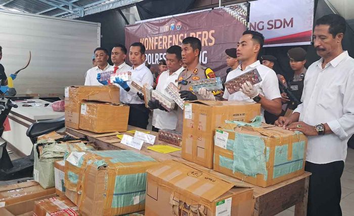 Polres Sampang Gagalkan Pengiriman Rokok Ilegal