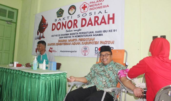 Jelang HAB ke-74, Kemenag Pacitan Gelar Donor Darah Sampai Geramm Jelang HAB ke-74, Kemenag Pacitan Gelar Donor Darah Sampai Geramm