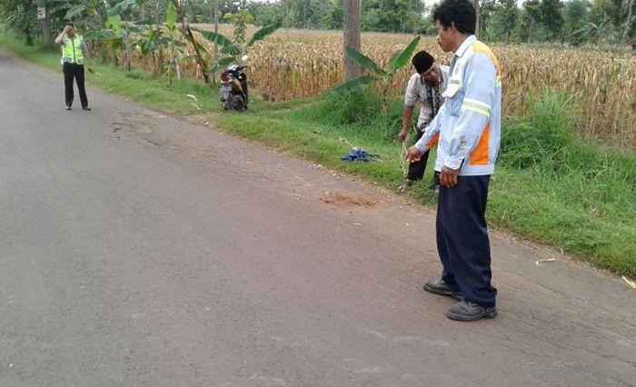 Dihantam Motor, Pesepeda Angin di Tambakboyo Tuban Meninggal di TKP Dihantam Motor, Pesepeda Angin di Tambakboyo Tuban Meninggal di TKP