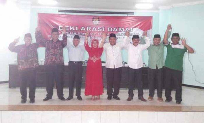 Maju Pilbup Sidoarjo, Empat Paslon Ikrar Siap Menang Siap Kalah Maju Pilbup Sidoarjo, Empat Paslon Ikrar Siap Menang Siap Kalah