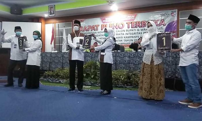 KPU Gelar Pengundian Nomor Urut Calon Bupati-Wakil Bupati Mojokerto 2020, Ini Hasilnya KPU Gelar Pengundian Nomor Urut Calon Bupati-Wakil Bupati Mojokerto 2020, Ini Hasilnya
