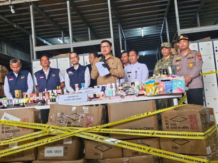 BPOM Segel Gudang Kosmetik Ilegal Rp27,6 Miliar di Tangerang yang Telah Beroperasi 2 Tahun