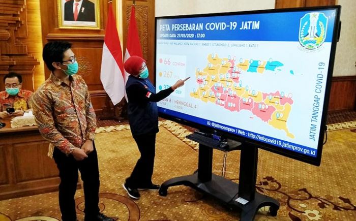 Update Covid-19 di Jatim, Positif Bertambah Tujuh, Empat Daerah Berubah Jadi Zona Merah Update Covid-19 di Jatim, Positif Bertambah Tujuh, Empat Daerah Berubah Jadi Zona Merah