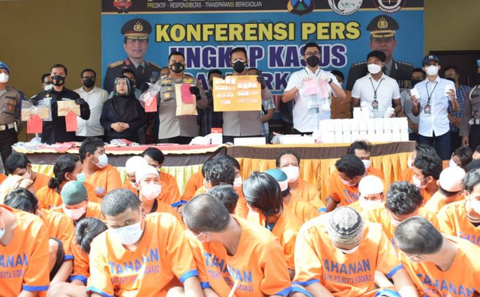 12 Hari, Polresta Sidoarjo Ungkap 79 Kasus Narkoba 12 Hari, Polresta Sidoarjo Ungkap 79 Kasus Narkoba