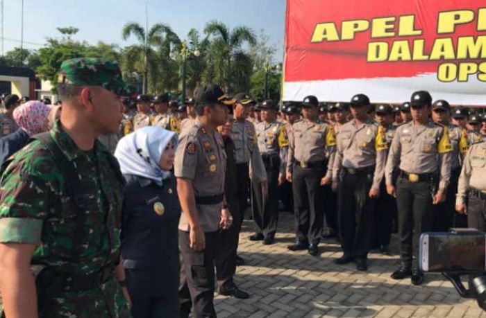 Persiapan Pilgub Jatim, Polres Lamongan Gelar Apel Pasukan Pengamanan TPS