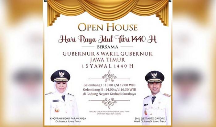 Hari Pertama Lebaran, Gubernur Khofifah Gelar Open House di Grahadi