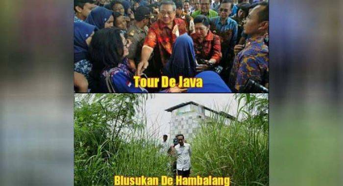 Meme Jokowi-SBY: Sidak ke Hambalang Sedetik, Rusak Tour de Java Sebulan Meme Jokowi-SBY: Sidak ke Hambalang Sedetik, Rusak Tour de Java Sebulan