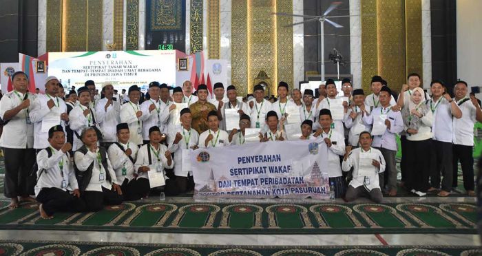Kantah Kota Pasuruan Dukung Sertifikasi 2.532 Tanah Wakaf dan Rumah Ibadah