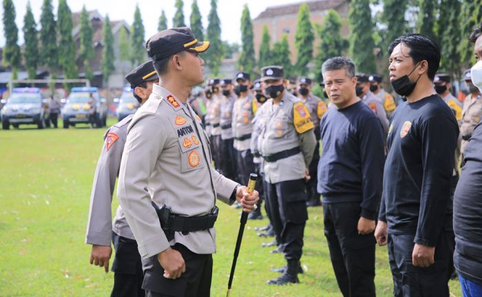 Sambut Musim Hujan, Polres Madiun Gelar Apel Pasukan Siaga Bencana