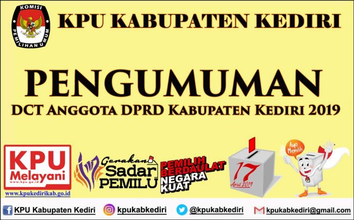 KPU Kabupaten Kediri Tetapkan DCT Pileg 2019 KPU Kabupaten Kediri Tetapkan DCT Pileg 2019