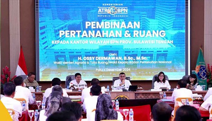Wamen ATR/BPN Sampaikan Solusi Percepatan Layanan Pertanahan saat Kunjungi Kanwil Sulteng Wamen ATR/BPN Sampaikan Solusi Percepatan Layanan Pertanahan saat Kunjungi Kanwil Sulteng