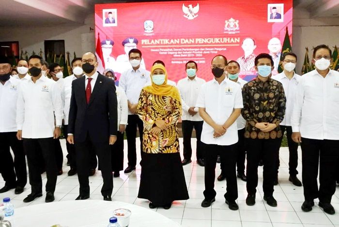 ​Gubernur Jatim Hadiri Pelantikan Pengurus Kadin Jatim 2019-2024, Ini 4 Program Prioritasnya