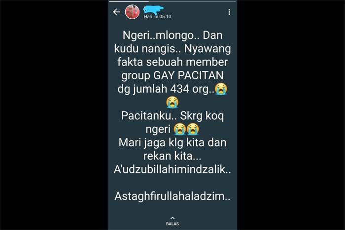 Warga Ungkap Adanya Grup Gay Pacitan Berisi 434 Anggota, Ini Kata Kepala Kesbangpol Warga Ungkap Adanya Grup Gay Pacitan Berisi 434 Anggota, Ini Kata Kepala Kesbangpol